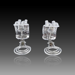 Boucles d'oreilles Clips en Or gris 18k avec 5.0 cts de diamants brillants Boucles d'oreilles Clips en Or gris 18k avec 5.0 cts de diamants brillants