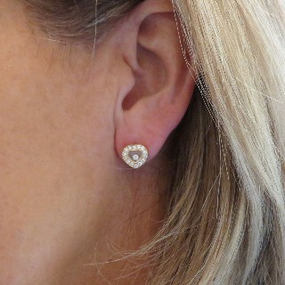 Boucles d'oreilles Chopard Happy Diamonds Or Jaune 18k Diamants Boucles d'oreilles Chopard Happy Diamonds Or Jaune 18k Diamants