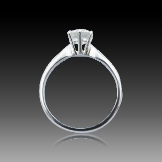 Solitaire en Or gris 18 Cts avec Diamant brillant 0.71 Cts G-SI1 (HRD)