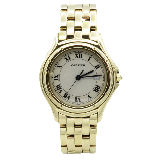 Montre Cartier homme "Cougar" Or 18k massif quartz Vers 1990.