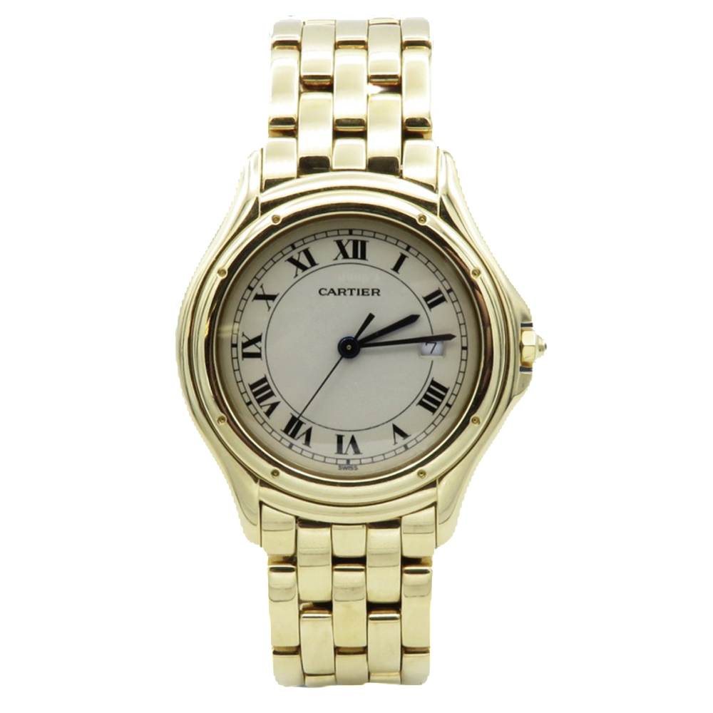 Montre Cartier homme "Cougar" Or 18k massif quartz Vers 1990.