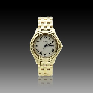 Montre Cartier homme "Cougar" Or 18k massif quartz Vers 1990.