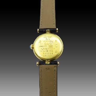 Montre Cartier Dame "Must Ronde" Vermeil Vers 1990. Quartz Montre Cartier Dame "Must Ronde" Vermeil Vers 1990. Quartz
