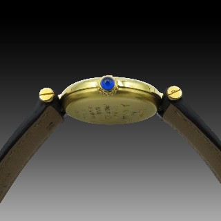 Montre Cartier Dame "Must Ronde" Vermeil Vers 1990. Quartz Montre Cartier Dame "Must Ronde" Vermeil Vers 1990. Quartz