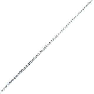 Bracelet ligne en or gris 18 Cts avec 74 diamants brillants G/VS  Total : 3,0 Cts