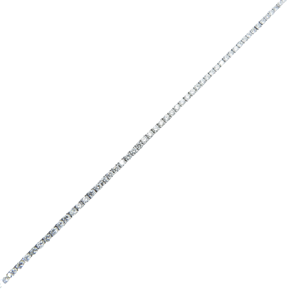 Bracelet ligne en or gris 18 Cts avec 74 diamants brillants G/VS  Total : 3,0 Cts