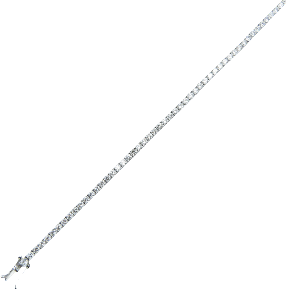 Bracelet ligne en or gris 18 Cts avec 62 diamants brillants G/VS Total : 5,0 Cts Bracelet ligne en or gris 18 Cts avec 62 diamants brillants G/VS Total : 5,0 Cts
