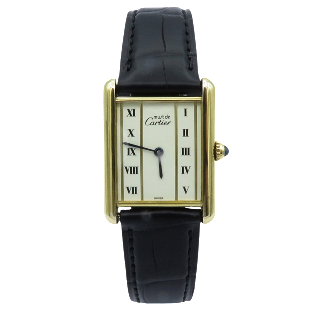 Montre Cartier Homme "Must Tank " Vermeil Vers 1990. Quartz