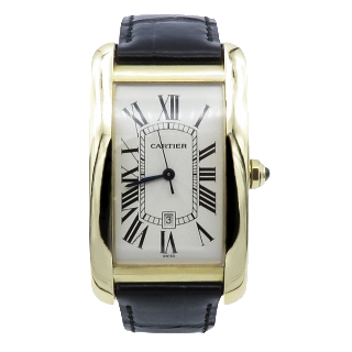 Montre Cartier Tank Américaine Homme Or Jaune 18k grand modèle vers 2001. Montre Cartier Tank Américaine Homme Or Jaune 18k grand modèle vers 2001.