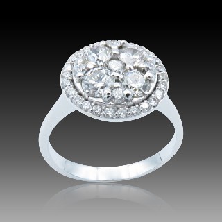 Bague en Or 18k avec 1.50 Cts de Diamants G-VS