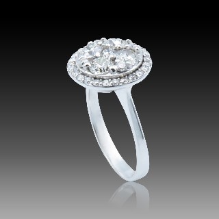 Bague en Or 18k avec 1.50 Cts de Diamants G-VS