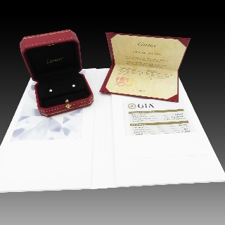 Puces d'oreilles Cartier Diamants 2 x 0.20 Cts E-VVS1 en Or Gris 18k . Full set Puces d'oreilles Cartier Diamants 2 x 0.20 Cts E-VVS1 en Or Gris 18k . Full set