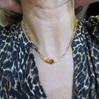 Collier Dinh Van Or jaune 18 k . 17,50 Grs. 39,5 cm.