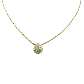 Collier pendentif Boucheron Serpenti Boheme S diamants brillants or jaune 18k
