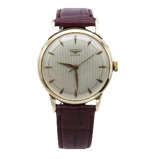 Montre Longines Vintage Homme en Or rose 18k Mécanique de 1957.