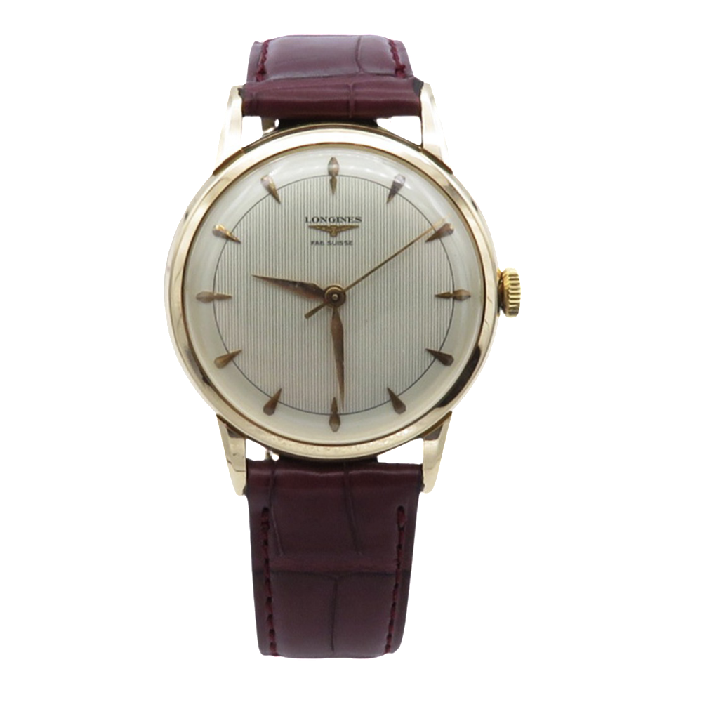 Montre Longines Vintage Homme en Or rose 18k Mécanique de 1957.