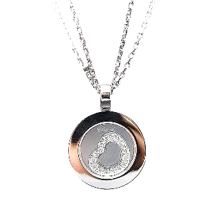 Collier Pendentif Chopard Happy Diamonds Or gris 18k Diamants . Collier Pendentif Chopard Happy Diamonds Or gris 18k Diamants .