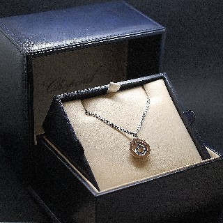 Pendentif Chopard Happy Diamonds Or jaune 18k Diamants .