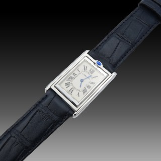 Montre Cartier Tank Basculante Acier Mécanique de 2001. Full Set