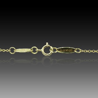 Collier pendentif Coeur Tiffany en or jaune 18 k "Olga Peretti"