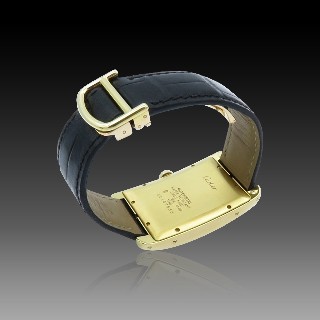 Montre Cartier Tank Américaine Homme Or Jaune 18k grand modèle vers 2001.