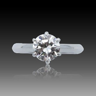 Solitaire Diamant 1.05 Cts H-VS1 en Or 18 Cts . Taille 51.