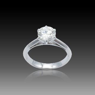 Solitaire Diamant 1.05 Cts H-VS1 en Or 18 Cts . Taille 51.
