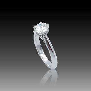 Solitaire Diamant 1.05 Cts H-VS1 en Or 18 Cts . Taille 51.