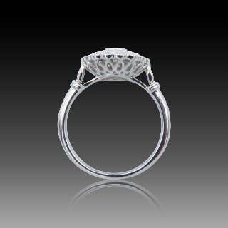 Bague en Or 18k avec 0,36 Cts de Diamants H-VS.  Taille 53