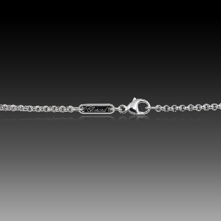 Collier Pendentif Chopard Happy Diamonds Ourson Or gris 18k Diamants .