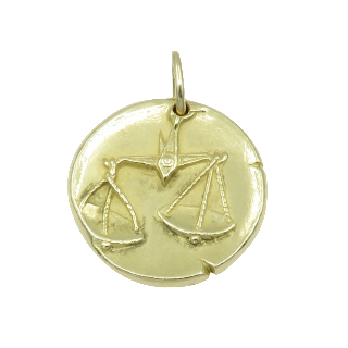 Médaille Zodiaque Van Cleef & Arpels "Balance" en Or jaune 18k massif vers 1970.