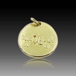 Médaille Zodiaque Van Cleef & Arpels "Poisson" en Or jaune 18k massif vers 1970.