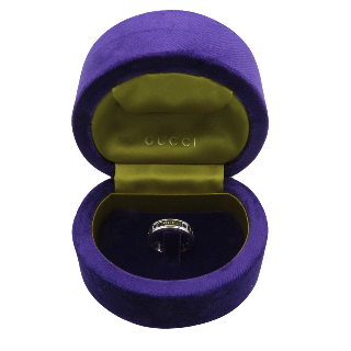 Bague Gucci en or gris 18k massif . Taille 53  