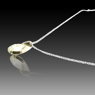  Collier pendentif Vangelder "Pepite" or jaune et gris 18k . Prix Neuf : 1660€