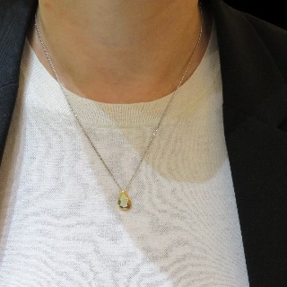  Collier pendentif Vangelder "Pepite" or jaune et gris 18k . Prix Neuf : 1660€