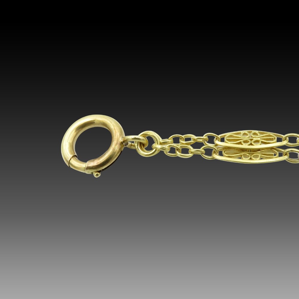 Sautoir Or 18K Jaune Cercles 80 Cm - Caplain Saint André 4,2 Grammes - Neuf Avec étiquettes
