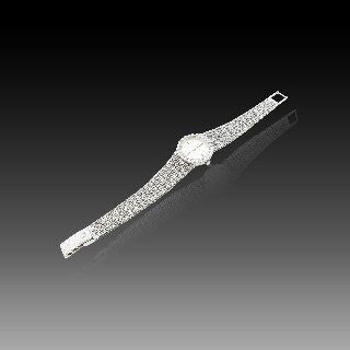 Montre Dame Omega en or gris 18k avec diamants mécanique Vers 1970 Montre Dame Omega en or gris 18k avec diamants mécanique Vers 1970