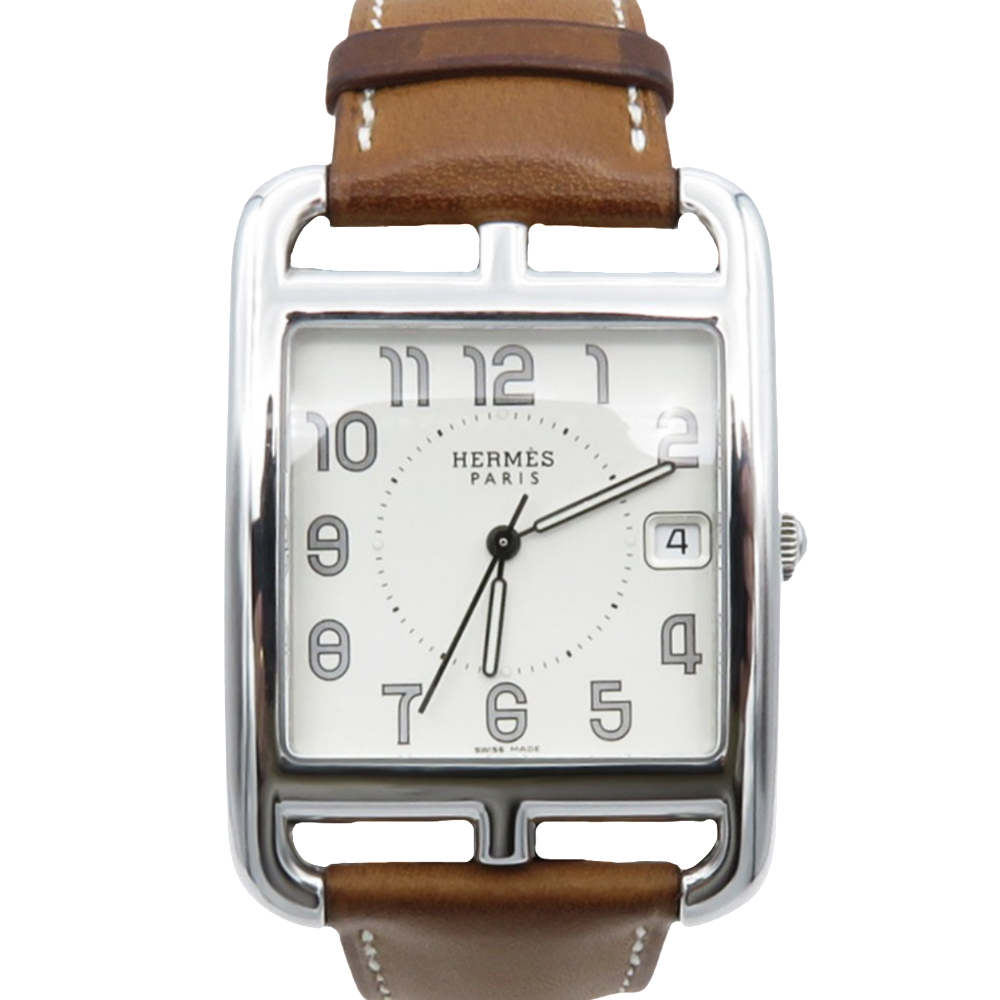 Montre Hermes Cap Cod Gm en Acier quartz  . Boite & Papiers.