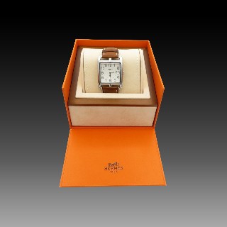 Montre Hermes Cap Cod Gm en Acier quartz  . Boite & Papiers.