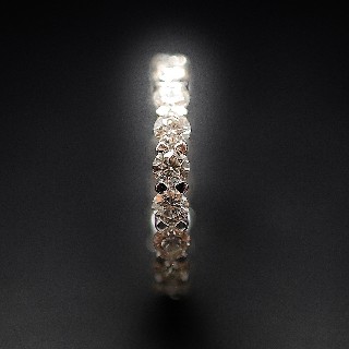 Alliance or gris 18k avec 2.00 Cts de Diamants Brillants G-VS. Taille 51-52