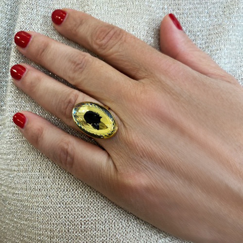 Bague Balmain En Or 18 Carats - Saphir Rose Et Diamants, Taille 54, Style Art Déco