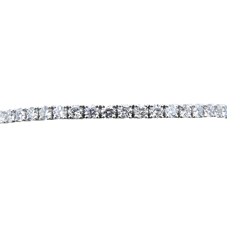 Bracelet ligne en or gris 18k avec 4,0 Cts de Diamants brillants. G-VS