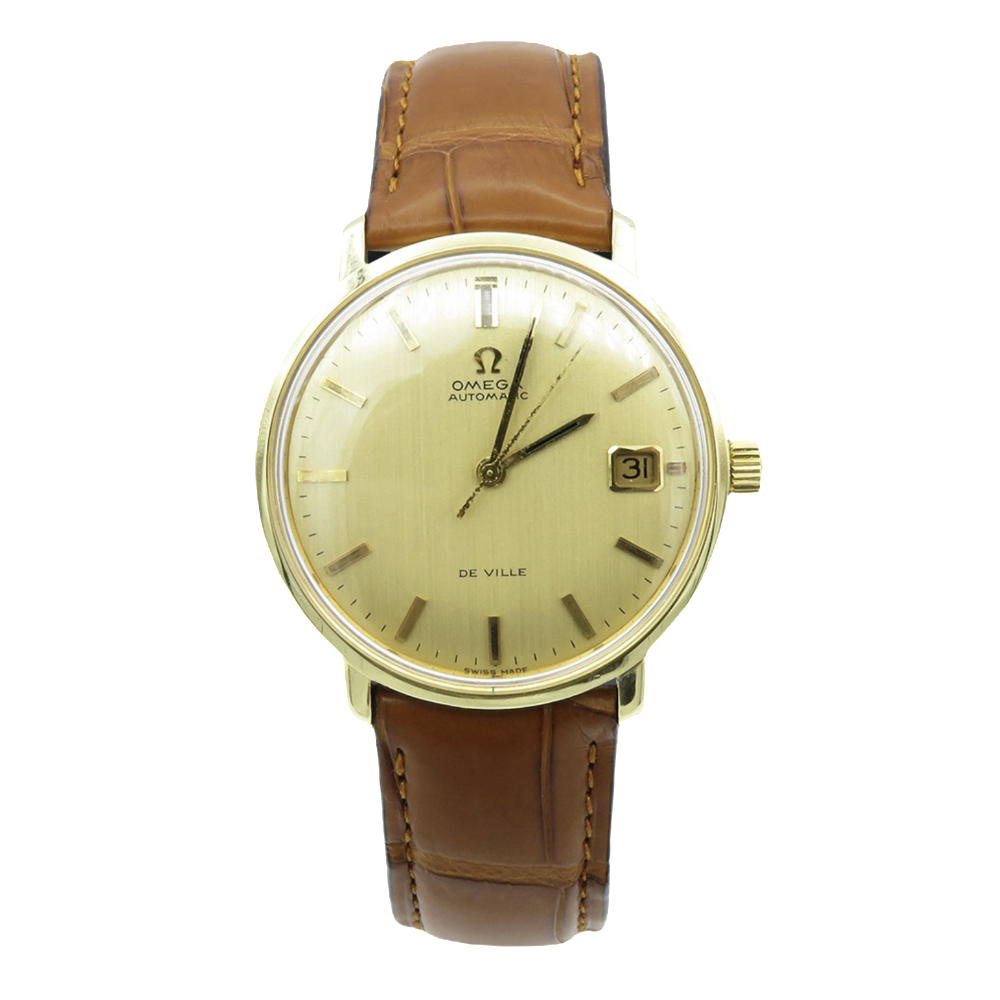 Montre Omega de ville vers 1965 en Or jaune 18k . 34 mm Automatique .