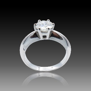 Solitaire Diamant 0,89 Cts H-SI2 en Or 18 Cts . Taille 52.