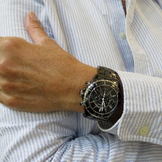 Montre Chanel J12 Chronographe Céramique noire Automatique 41mm. Montre Chanel J12 Chronographe Céramique noire Automatique 41mm.