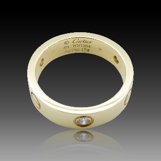 Bague Cartier Love Or jaune 18K et Diamants de 2019 .Taille 61.