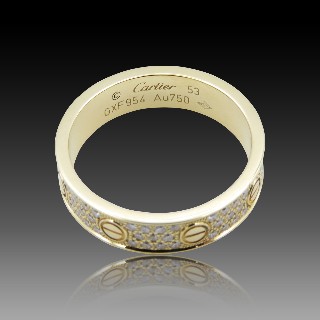 Bague Cartier Love Or jaune 18K et Pavé Diamants de 2019 Taille 53. Bague Cartier Love Or jaune 18K et Pavé Diamants de 2019 Taille 53.