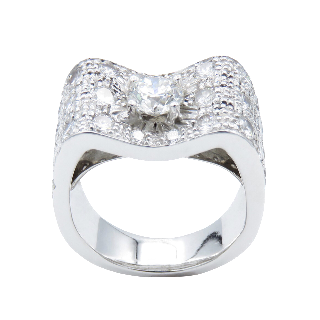 Bague Vangelder "ELBA" or gris 18k, 2,59 Cts de diamants  Prix Neuf : 14760€.