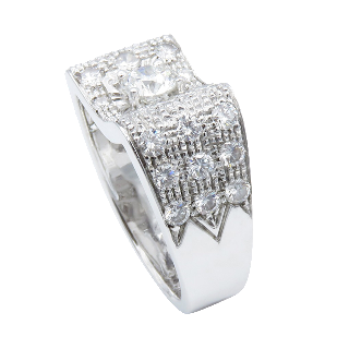 Bague Vangelder "ELBA" or gris 18k, 2,59 Cts de diamants  Prix Neuf : 14760€.