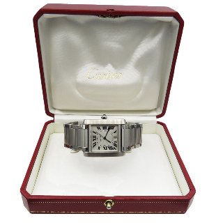 Montre Cartier Tank Française Acier Homme de 2000.  Automatique  